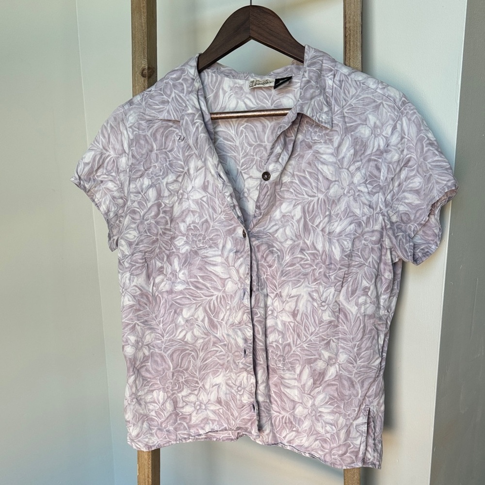 Vintage Patagonia pataloha Light Purple Floral Button Down Shirt